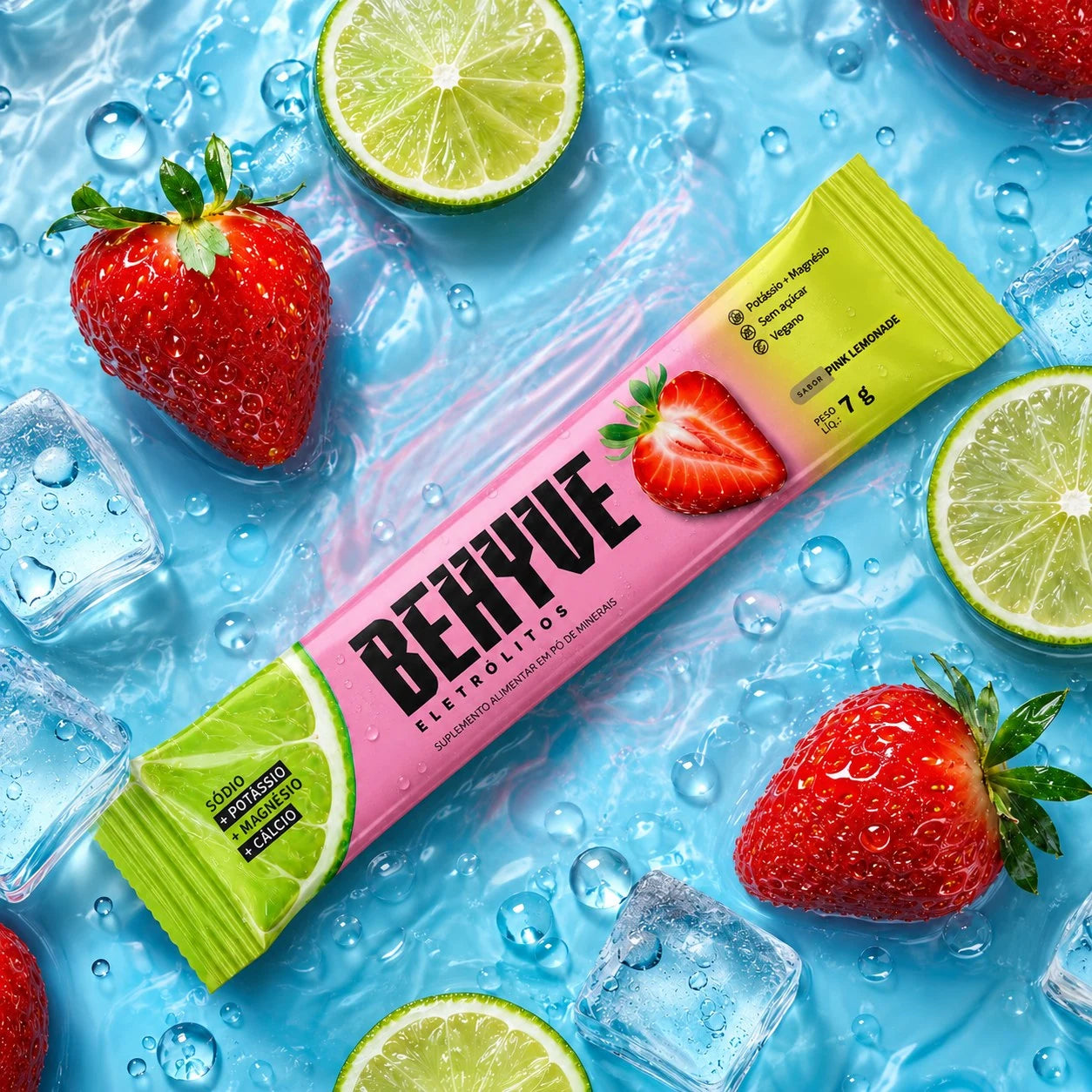 Sachê BEHYVE Pink Lemonade com frutas explodindo