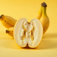 Banana cortada representando o potássio
